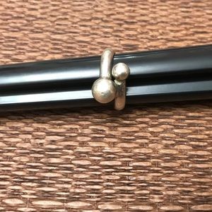 Sterling Silver Ball Bypass Ring